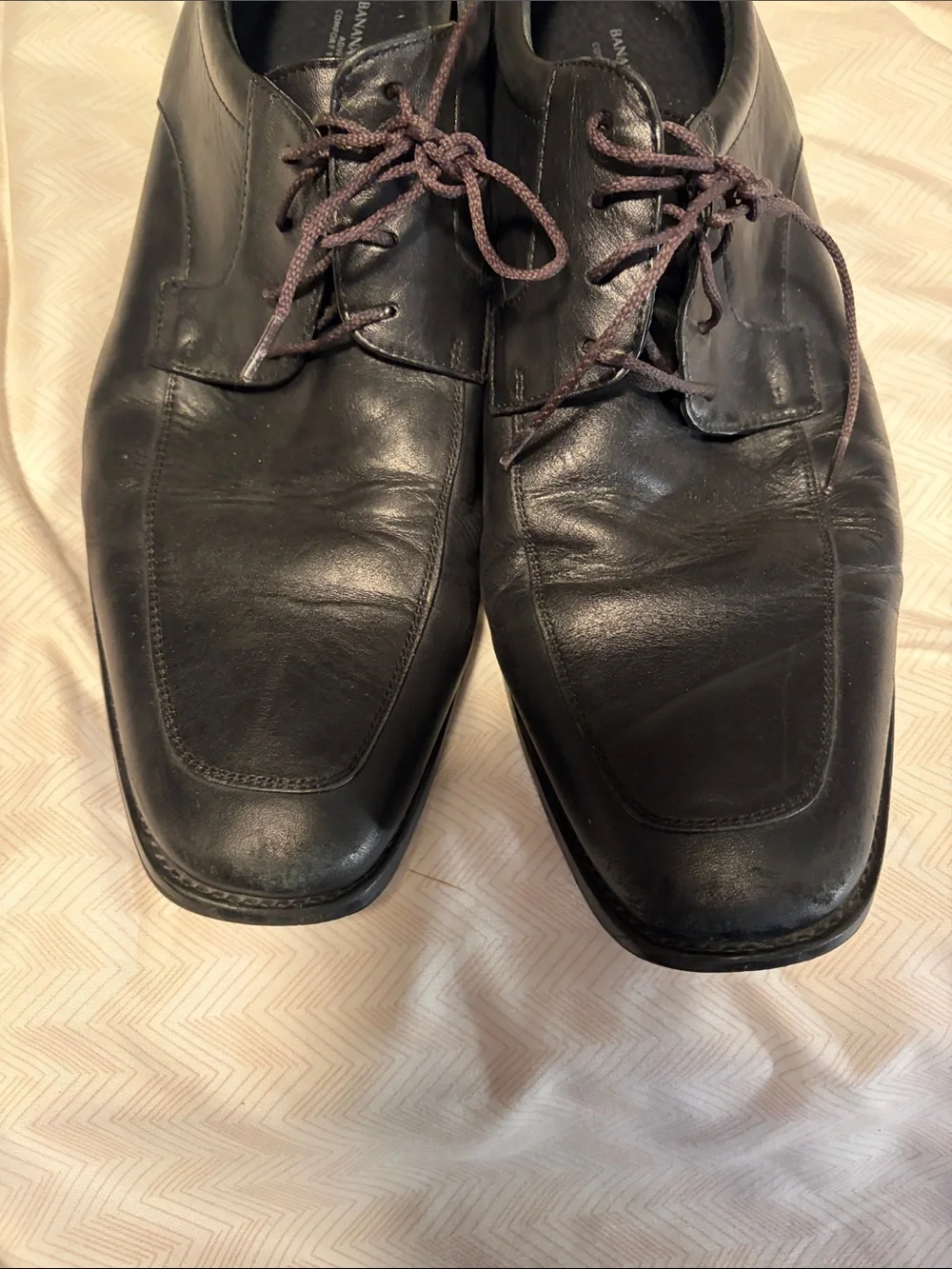 Banana Republic Black Leather Lace-Up Oxfords - 11